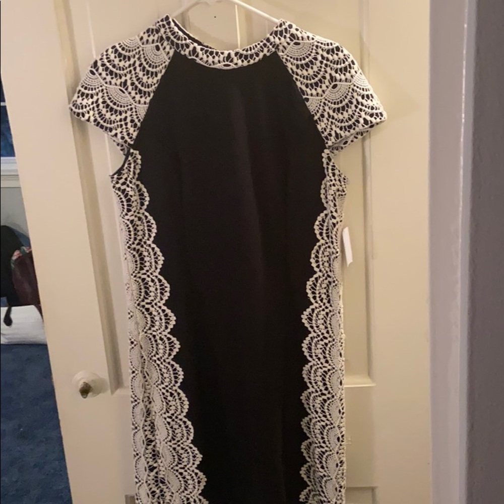 black lace dress